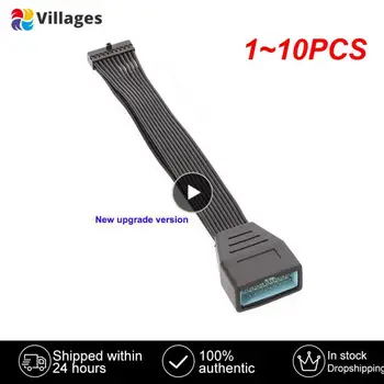 1~10PCS Pagrindinė plokštė USB3.0 19Pin 20Pin Female to USB 3.0 19P 20 Pin Male Extension Conversion Jungiamasis kabelis