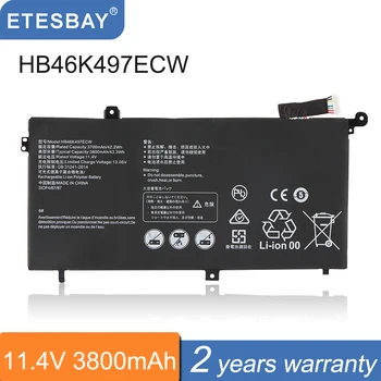 ETESBAY HB46K497ECW 3800mAh 43.3WH nešiojamojo kompiuterio baterija Huawei Matebook D 2018 PL-W19 PL-W09 MRC-W60 MRC-W00 MRC-W50 MRC-W70