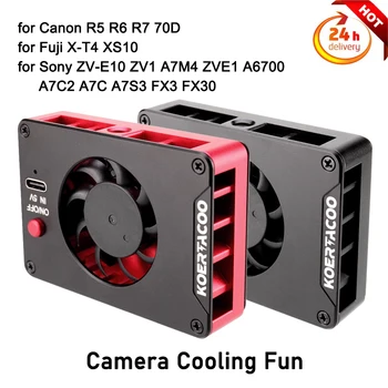 KOERTACOO Fotoaparato aušinimo sistema Šilumos kriauklės aušinimo ventiliatorius skirtas Sony Canon FUJIFILM kamera ZV-E1 FX30 A7M4 A7S3 R7 R6 XT4 XS10