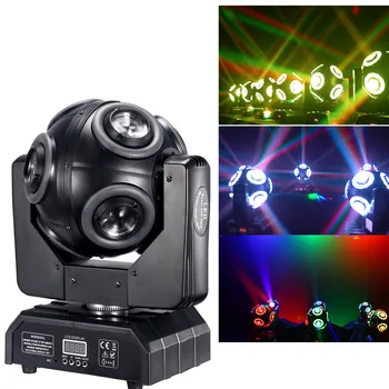 LED 150w judanti galvutė 8x15W judanti galvos spindulio lemputė su Halo RGBW 4in1 LED DJ scenos pakreipimo nuskaitymu 360°Rotation DMX 512 Disco Bar