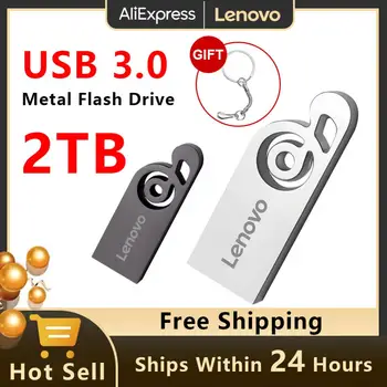 Lenovo Metal USB 3.0 Flash Drive 2TB USB Memory Stick 1TB vandeniui atsparus rašiklio įrenginys U diskas USB nešiojama blykstė kompiuteriniam nešiojamam kompiuteriui