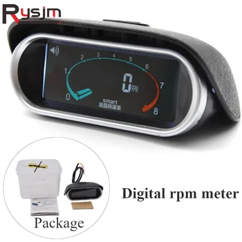 Naujas automobilio LCD tachometras skaitmeninis variklio tachometras Automobilių sunkvežimių RPM valandos matuoklis 50-9999RPM 12/24v su vartotojo vadovu