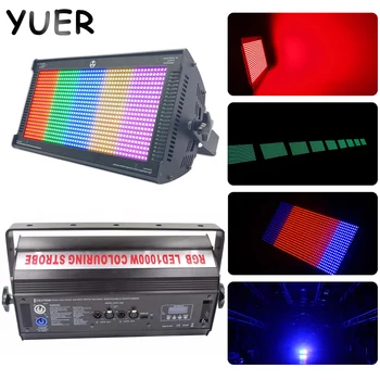 RGB 3in1 didelio ryškumo LED lemputė 1000x1w spalvinga strobe 5 zonos vaivorykštės efektų juostos šou DJ Disco scenos lempa