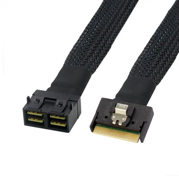 Slimline SAS SFF-8654 8I 4.0 74P į 2X SAS 8643 prijungimo kabelis